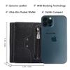 AINIMOER Small Leather Wallet for Women, Slim Compact Credit Card Holder RFID Blocking Wallets Organizer with Coin Pocket, Lichee Black view 4