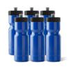 50 Strong Sports Water Bottles 6-Pack  Reusable 22 oz BPA-Free Plastic Bottles with Pull Top Cap  Made in USA  Top Rack Dishwasher Safe  Fits Most Bike Cages Brand - Blue view 1