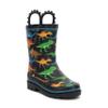 Western Chief Boys Waterproof Printed Rain Boot with Easy Pull on Handles - Dino World, 4 M US Big Kid view 1