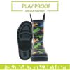 Western Chief Boys Waterproof Printed Rain Boot with Easy Pull on Handles - Dino World, 4 M US Big Kid view 4
