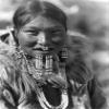 Alaska Eskimo Woman Neskimo Woman From Nunivak Island Wearing Necklaces Earrings A Nose Ornament And Beaded Labrets Below Her Lower Lip Alaska Photographed By Edward S Curtis C1929 Poster Print by (1 view 1