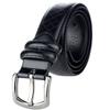 Eurosport Boys' Kids' Smooth Genuine Bonded Leather Textured Belt, Argyle, Black, Large view 1