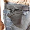Barsony Black Leather Belt Loop Western Style Hip Holster for COLT Detective SPL Left view 2