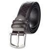 Eurosport Boys' Kids' Smooth Genuine Bonded Leather Textured Belt, Argyle, Brown, Medium view 1