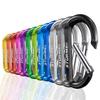 3" Aluminum D Ring Carabiners Clip D Shape Spring Loaded Gate Small Keychain Carabiner Clip Set for Outdoor Camping Mini Lock Snap Hooks Spring Link Key Chain Durable Improved 12 PCS (Assorted) view 1