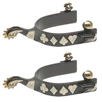 Jacks 11104 Black Steel Spurs