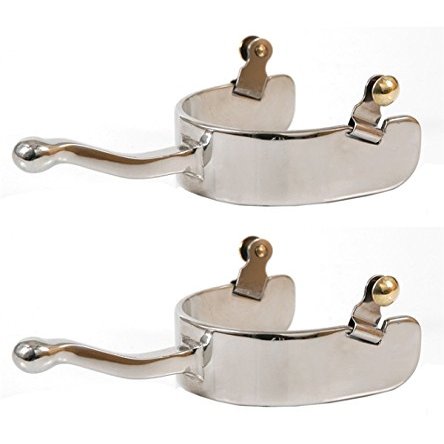 JackS 11097-MEN Stainless Steel Equitation Offset Spurs Mens