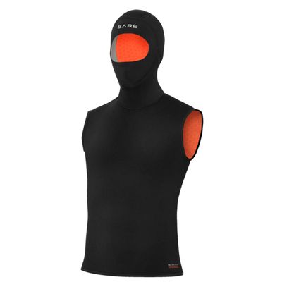 BARE 5/3MM Women's Ultrawarmth Hooded Vest: Wear Inside or Outside Your Wetsuit - Black, 08
