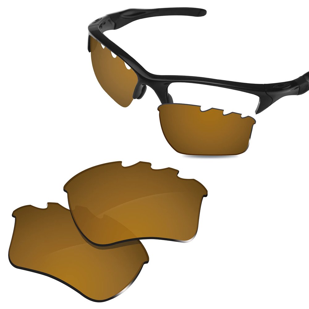 Glintbay 100% Precise-Fit Replacement Sunglass Lenses for Oakley Half Jacket 2.0 XL Vented OO9154 - Polarized Bronze Gold Mirror