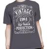40th Birthday Gift Shirt for Men - Vintage 1986 Top Notch Perfection - Charcoal-Md view 3