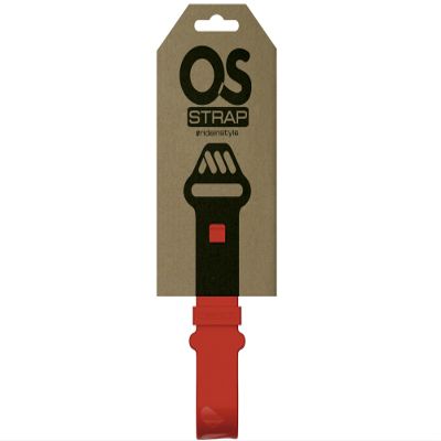 All Mountain Style MTB Tube Strap Lightweight, No-Velcro Bike Frame Strap for CO2, Tire Levers & Tube Universal Fit, Weather-Resistant TPE Material - Red Color