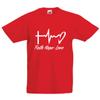 lepni.me Kids T-Shirt Faith - Hope - Love - 1 Corinthians 13:13, Christian Quotes and Proverbs, Religious Sayings (1-2 Years Red Multi Color) view 1