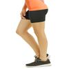 MOPAS Women's Ribbed Waistband Thigh Length Spandex Shorts (Pack of 2) (CHAR) view 2