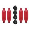 Extreme Max 3006.7498 BoatTector Inflatable Fender Value 4-Pack - 6.5" x 22", Bright Red view 1