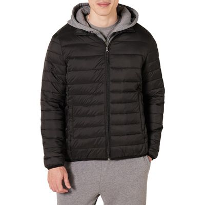 Amazon Essentials Men's Packable Lightweight Water-Resistant Puffer Jacket (Available in Big & Tall), Black, XX-Large