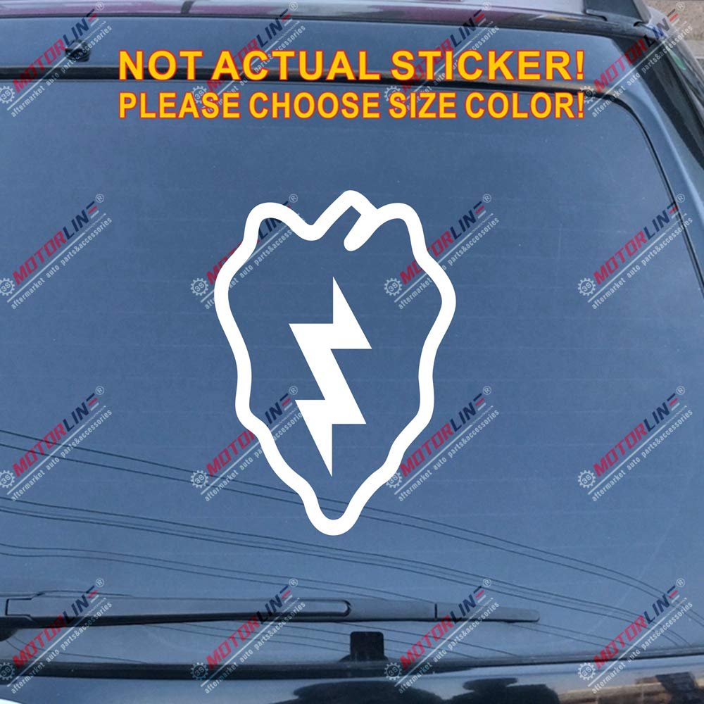 25th Infantry Division Electric Strawberry Tropic Lightning Decal Sticker Vinyl (White, 16'' (40.6cm))