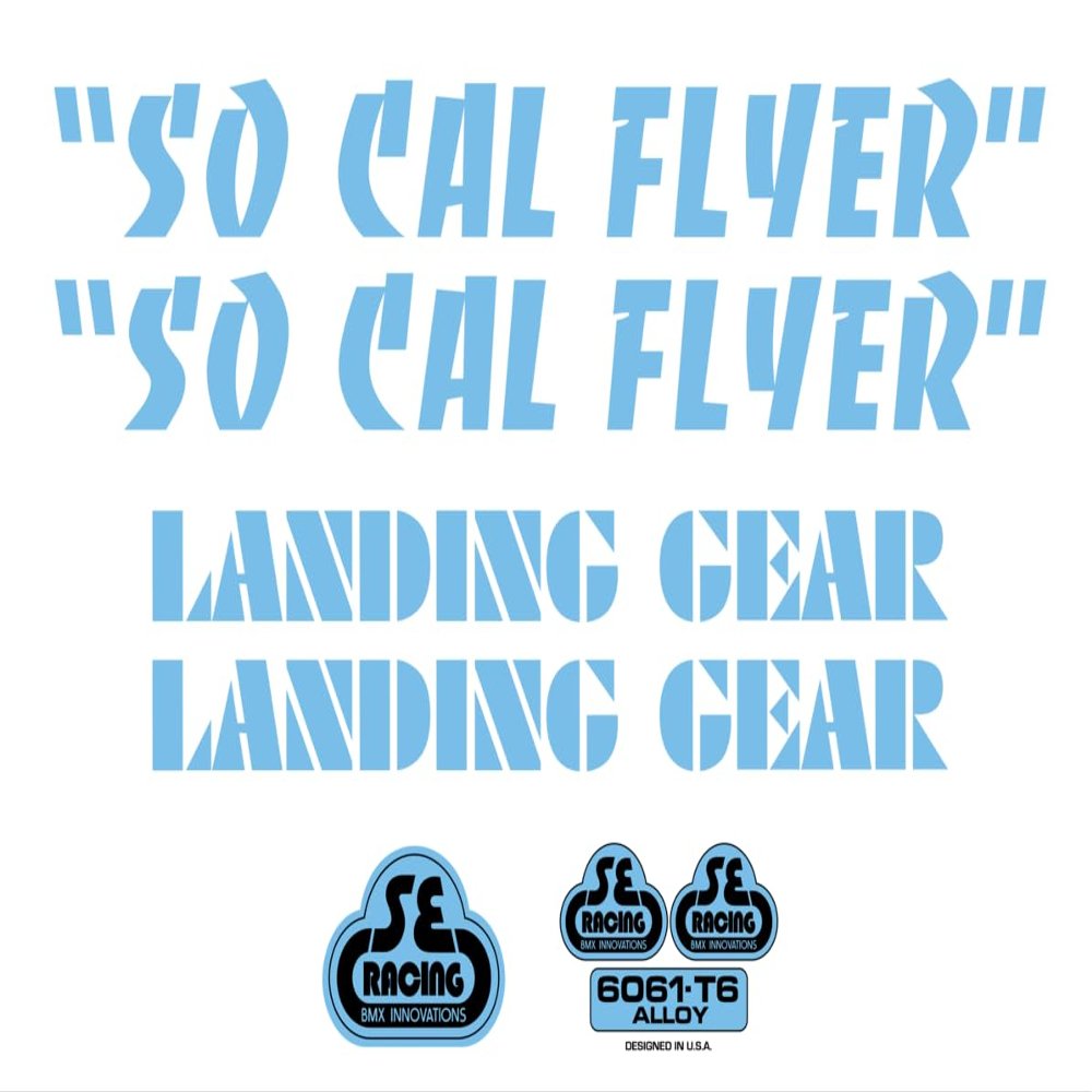 SE Bikes So Cal Flyer Decal Set Null Blue