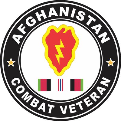 25th Infantry Division Afghanistan Combat Veteran 3.8 Inch Decal
