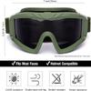 SPOSUNE Airsoft Goggles Anti Fog Army Tactical Goggles with 3 Interchangeable Lens UV400 Protection Over Glasses Airsoft Eye Protection Desert Goggles view 2