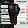Athllete Men & Women Boxing Gloves 14 oz, Training & Kickboxing, Black/Black view 4