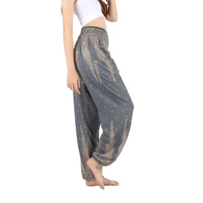 Boho Pants 2-Pocket Flowy Harem Pants Women for Yoga Travel Hippie Clothes