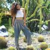 Boho Pants 2-Pocket Flowy Harem Pants Women for Yoga Travel Hippie Clothes view 3