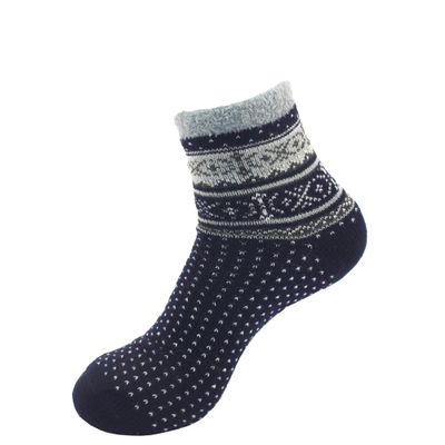 BambooMN Women's Double Layer Thick Super Soft Cozy Warm Fuzzy Comfy Home Indoor Outdoor Cabin Sock, Style 55