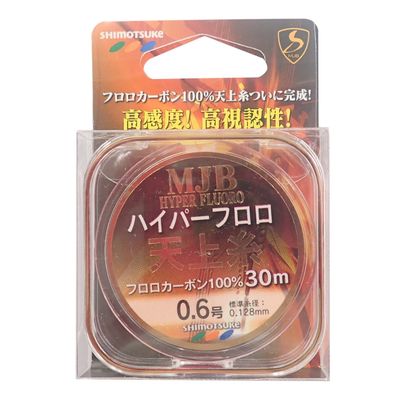 Shimotsuke MJB Fluorocarbon Line, Hyper Sky Thread, 98.4 ft (30 m), No. 0.6, 3.1 lbs (1.41 kg), Flash Pink