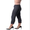 SLIM-SATION Women's Golf Wide Band Pull-On Skinny Crop with Pockets (Black,4) view 2