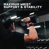 Gymreapers Weightlifting Wrist Wraps (Competition Grade) 18" Professional Quality Wrist Support with Heavy Duty Thumb Loop - Best Wrap for Powerlifting, Strength Training, Bodybuilding(Red/White,18") view 2