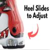 Roces Adjustable Youth Ski Boot - Size 22.5-25.5 - White/Red/Black view 3