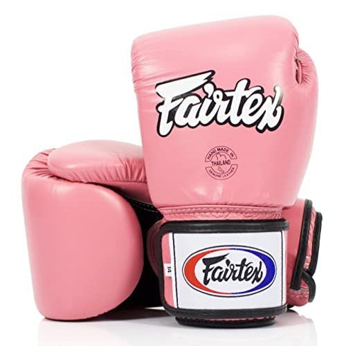 Fairtex BGV1BR Muay Thai Boxing Breathable Gloves for Men, Women, Kids | MMA Gloves, Kickboxing, Gym, Workout | Premium Quality, Light Weight & Shock Absorbent 8 oz Boxing Gloves-Pink