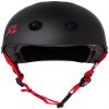 S1 Lifer Helmet for Skateboarding, BMX, and Roller Skating - EPS Fusion Foam, CPSC & ASTM Certified - Black Matte w/Red Straps Small (21") view 3