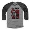 500 LEVEL Barry Larkin 3/4 Sleeve T-Shirt (Baseball Tee, XXX-Large, Black/Heather Gray) - Barry Larkin Vintage R view 1