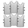 SportsRepublik Pinnies Practice Scrimmage Vests (6-Pack) - Last Longer and Look Cooler - Soccer,Silver,M (Youth age 6-11) view 1