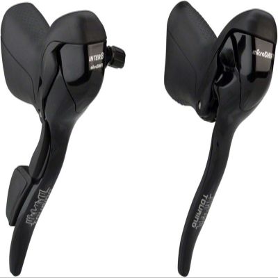 microSHIFT N080 Alfine 8 Speed Drop Bar Shifter Set Black