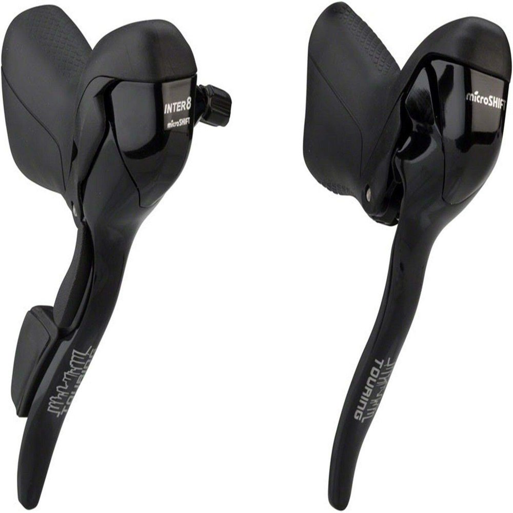 microSHIFT N080 Alfine 8 Speed Drop Bar Shifter Set Black