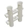 T-H Marine Fishing Rod Holder | 2 in 1 Molded Rod Rack with Storage Slots for Knife, Pliers & Lures - White view 1