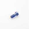 AdlerSpeed Aluminium Brake Fitting Adaptor - Banjo Bolt UNF 9/16-24 Blue view 2
