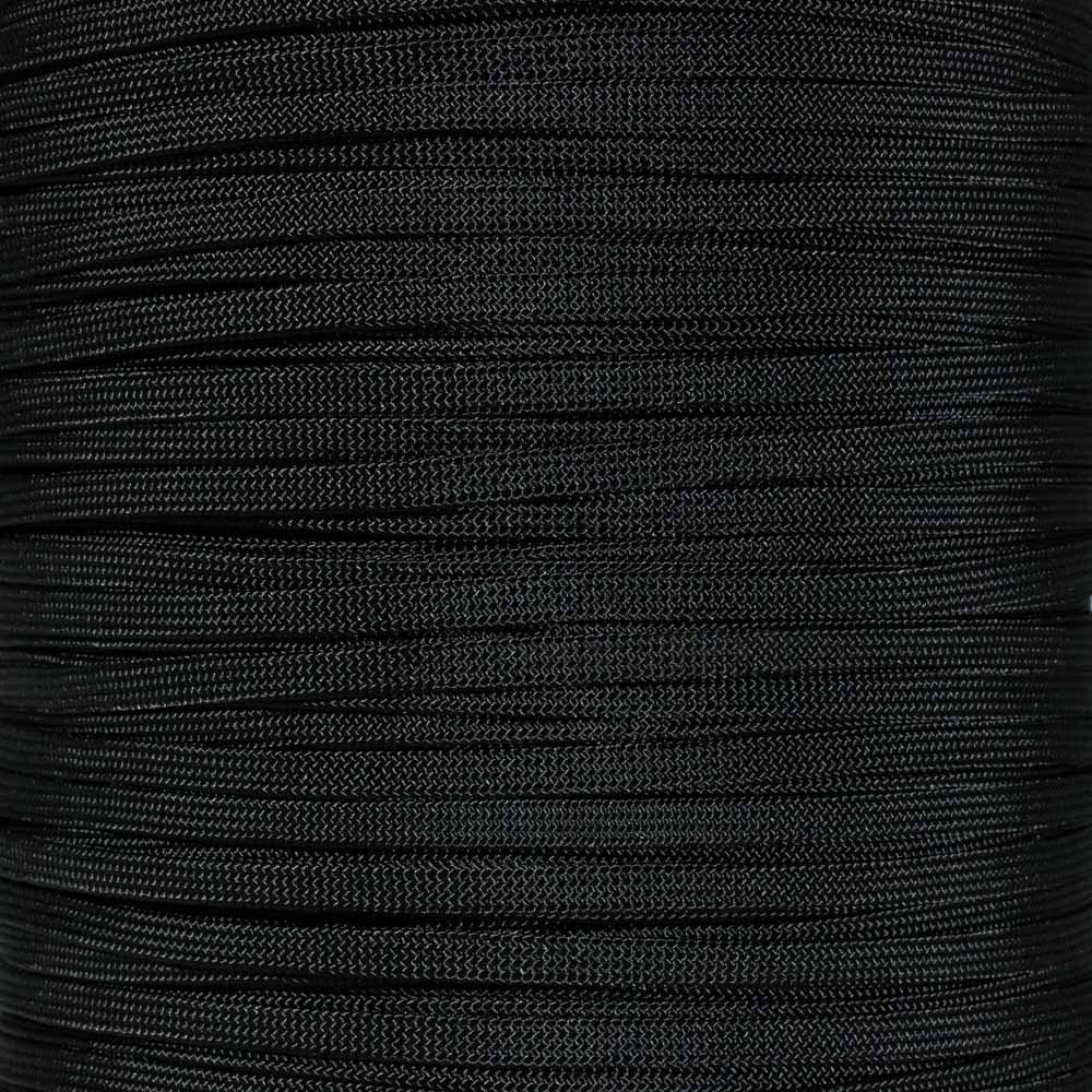 Craft County Coreless 650 Nylon Paracord  Wire Cover, Jewelry Making String, or Accessory Cord (Black, 1000 Feet)