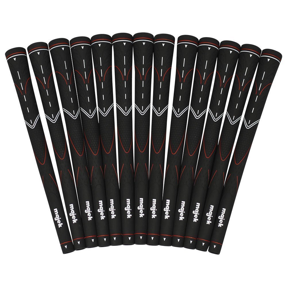 150 pcs - Majek Tour Pro Black Midsize Golf Grips