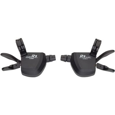 microSHIFT R859 2 x 9-Speed Flat Bar Road Shifters Shimano Compatible Black