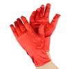 NYFASHION101 Solid Color Classy Elegant Formal Wrist Length Satin Gloves, Bright Red view 1