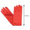 NYFASHION101 Solid Color Classy Elegant Formal Wrist Length Satin Gloves, Bright Red view 3