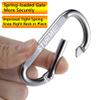 3" Aluminum D Ring Carabiners Clip D Shape Spring Loaded Gate Small Keychain Carabiner Clip Set for Outdoor Camping Mini Lock Snap Hooks Spring Link Key Chain Durable Improved 12 PCS (Black) view 2