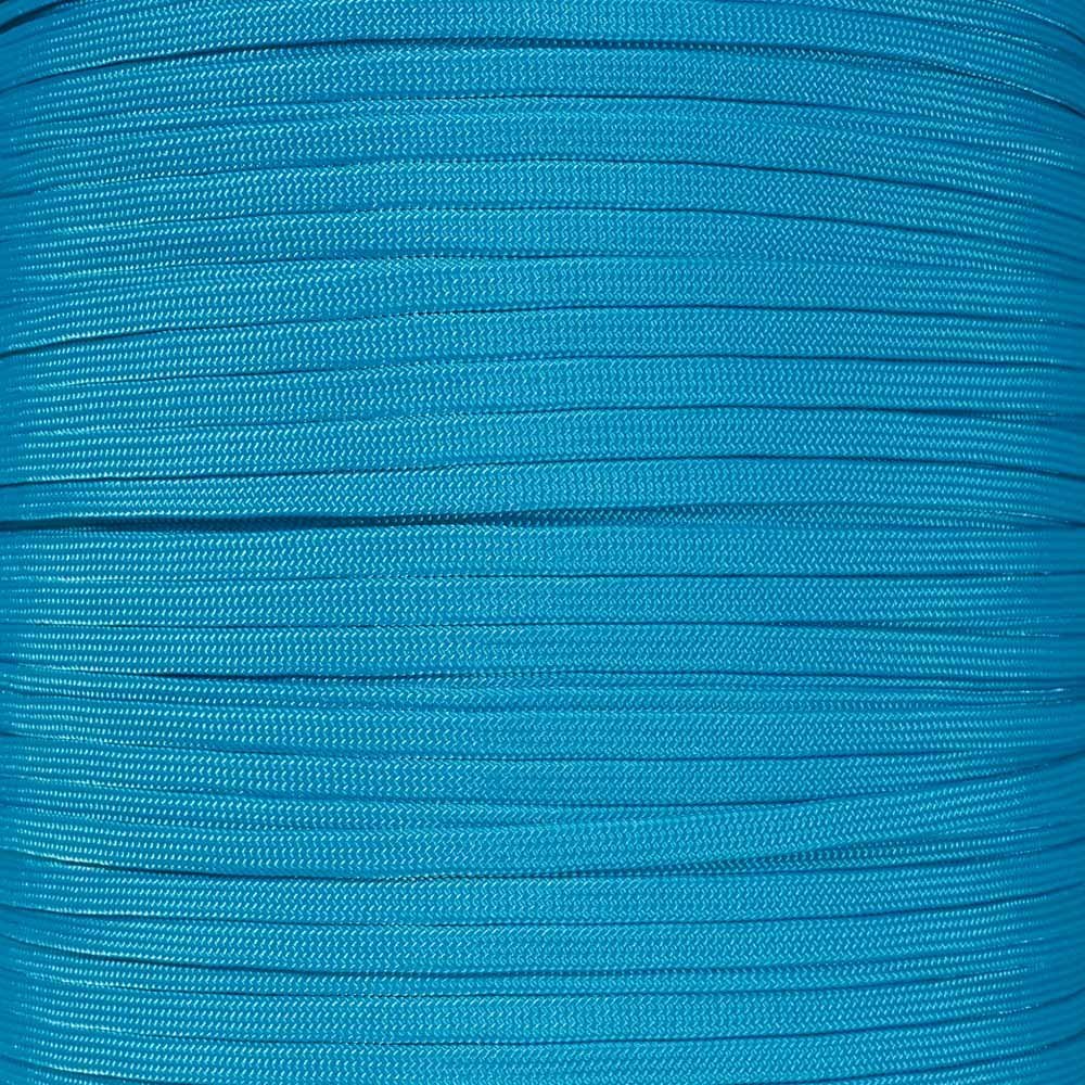 Craft County Coreless 650 Nylon Paracord  Wire Cover, Jewelry Making String, or Accessory Cord (Neon Turquoise, 1000 Feet)