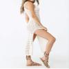 bestyou Crochet Cover Ups for Women Hollow Out Sleeveless Bikini Swimsuit Swimwear Side Split Long Beach Dresses (Off White C) view 2