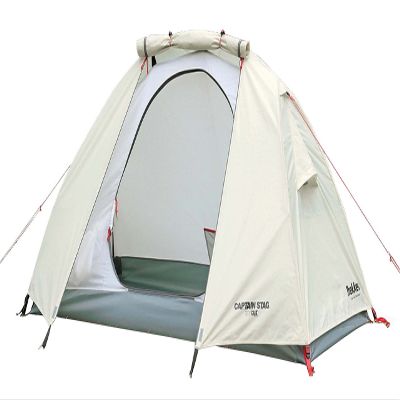 Captain Stag UA-40 Solo Tent for 1 Person, Size: 82.7 x 55.1 x 43.3 inches (210 x 140 x 110 cm), Packing Size: 15.4 x 7.1 x 7.1 inches (39 x 18 cm), UV and PU Treatment, Carrying Bag Included, White