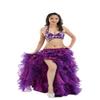 Professional Belly Dance Costume 35.4", 37.8" 12 Colors Wave Skirt Dress Bubble Skirt (90cm(35.4"), Purple) view 2