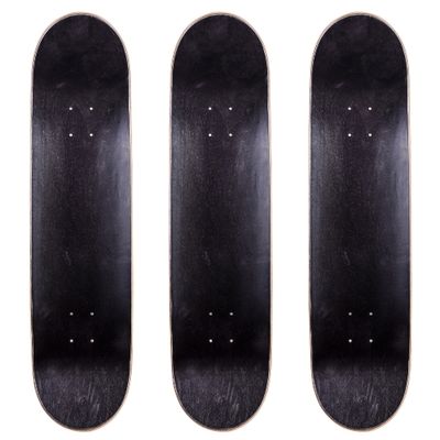 Cal 7 Blank Maple Skateboard Decks (Black, 7.75 inch)